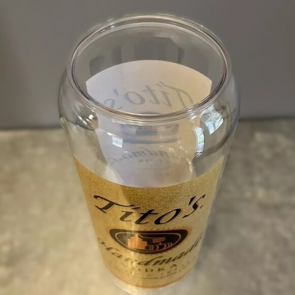 NEW Tito's Handmade Vodka Hard Acrylic Clear Tip Jar 12" - Picture 3 of 5